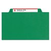 Smead Pressboard Folder, Letter, 6 Section, Green, PK10 14083